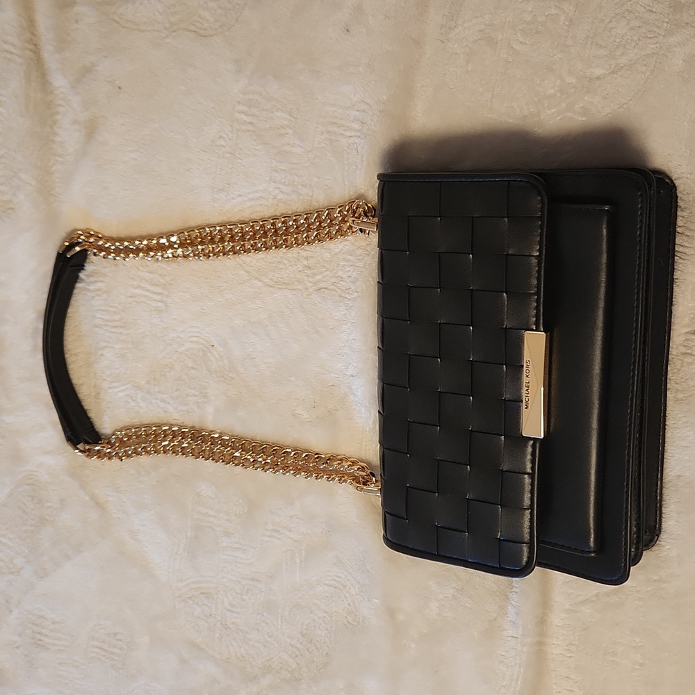 Black and gold woven Michael Kors bag-New